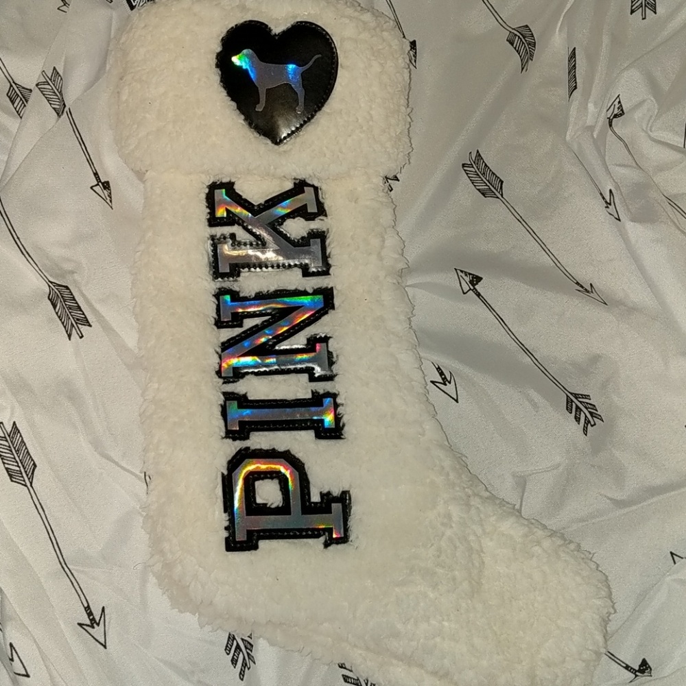 VS PINK OFF WHITE CHRISTMAS STOCKING